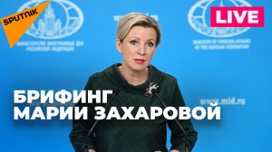 Захарова проводит брифинг для журналистов по актуальной повестке