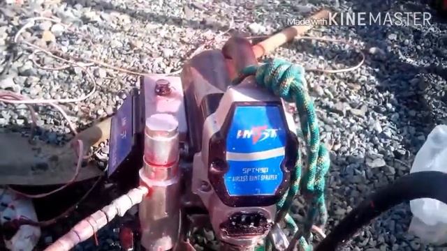 HYVST SPT 490 - Как покрасить безвоздушным краскопультом решетчатый забор
