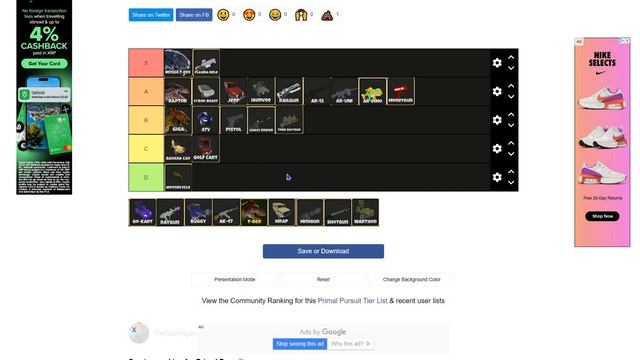 Roblox Primal Pursuit Tier List смотреть онлайн