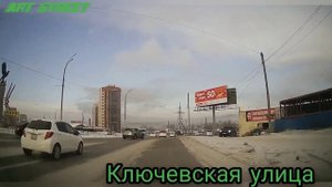03.02.2022. Едем по городу Улан-Удэ от улицы Жердева до улицы Ботаническая.
