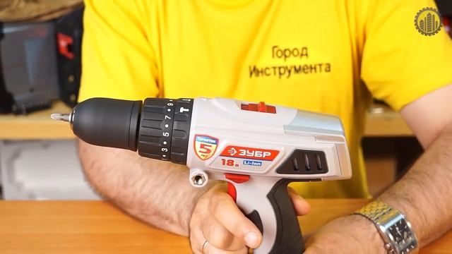Аккумуляторная дрель-шуруповерт ЗУБР ЗДА-18-Ли-КН смотреть онлайн