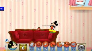 Игра с подушками в комнате у Мики Мауса