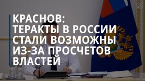 Краснов заявил, что теракты в России стали возможны из-за просчетов властей