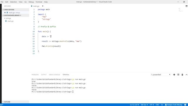 Golang : HasPrefix ve HasSuffix смотреть онлайн