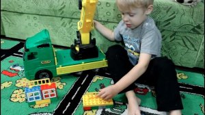 игрушечная машинка кран wader игрушка машинка подъемный кран