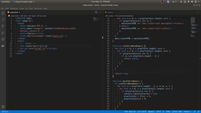 Создание игры Тетрис на JavaScript | Часть 1 | Tetris game in JavaScript. смотреть онлайн