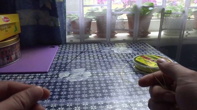 Соединение (монтаж) плетеной лески с поводком (струной)
