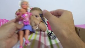 Штеффи набор кукол с колясочкой распаковка Dolls with accessories and supplies u