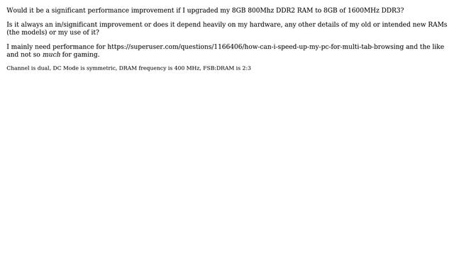 800MHz DDR2 vs 1600MHz DDR3 RAM смотреть онлайн