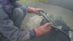 Работа с пескоструйным аппаратом