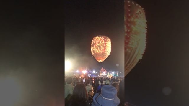 Balloon launch at Taunggyi hot air balloon festival Myanmar