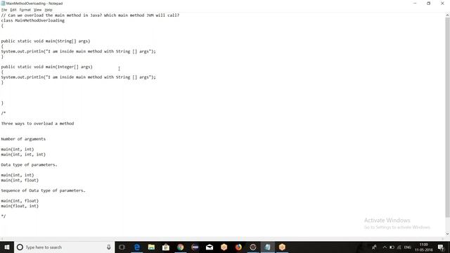 Can we overload a main() method in Java?
