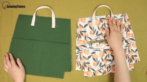 DIY Foldover Crossbody Bag | Multi Pockets Handbag Tutorial [sewingtimes]