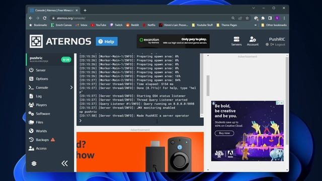 How to Turn On Cheats in Aternos Server - Give OP (2023)
