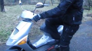 Замер скорости по GPS скутера aprilia sr 50