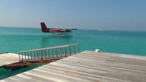 Maldivian air taxi Twin Otter takeoff
