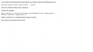 DevOps & SysAdmins: Installing google-fluentd agent on docker produce an error