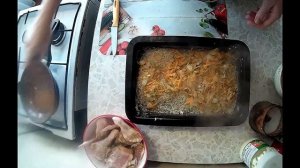 Сытный обед! Сливочный рис с курицей в духовке..