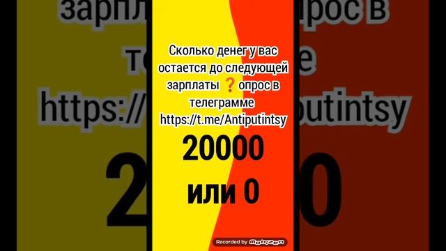 Сколько денег у вас остается до следующей зарплаты ? опрос в телеграмме