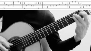 【TAB】Love Theme From The Godfather Nino Rota Guitar Solo Fingerpicking Style
