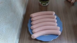 Советский рецепт еды Сосиски с зеленым горошком !