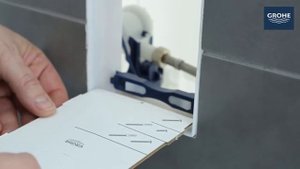 GROHE монтаж кнопки смыва с магнитными фиксаторами