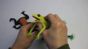 Игрушка-тянучка «Лягушка» 7 см. Резиновые Животные / 3 штуки