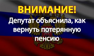 Депутат объяснила, как вернуть потерянную пенсию