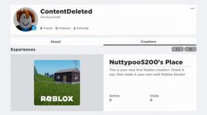 Content deleted Roblox account