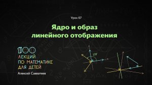 67. Ядро и образ линейного отображения плоскости. Алексей Савватеев. 100 уроков математики