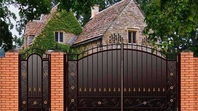 Эскизы ВОРОТ с калиткой. Кованные ворота с калиткой.mp4 смотреть онлайн