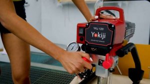 Обслуживание окрасочного аппарата Yokiji 120 после эксплуатации