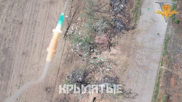 При помощи ручной гранаты раздражающего действия (РГР) бойцы ВДВ выкуривают ВСУшников из укрытий