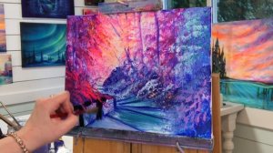 ACRYLIC PAINTING TUTORIAL | STEP by STEP HOW TO PAINT AN AUTUMN FOREST | NEON ACRYLIC PAINT?