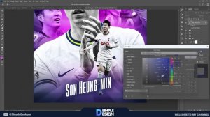 How to Make  Poster Design in Photoshop - Son Heung-min - Simple Design