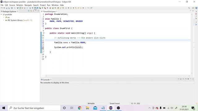 Java enum Tutorial deutsch | Java Tutorial für Anfänger