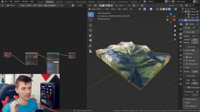 How to Create 3D Terrain with Google Maps and Blender! смотреть онлайн