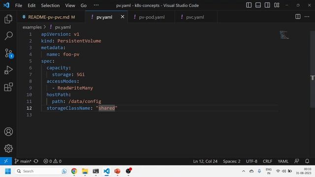 Kubernetes Persistent Volume, Persistent Volume Claim | Storage Class | Pod using pvc | #k8s смотреть онлайн