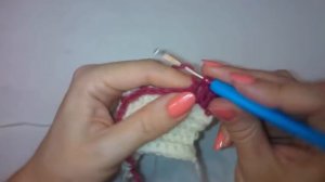 Шарф Снуд крючком Двухцветный женский шарф - труба Вязание крючком для начинающих