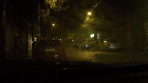 Rain sounds for sleeping. Rain in a car with lightning and thunder storm - Sleep Music