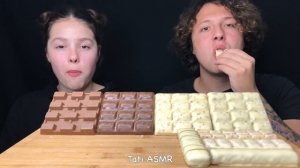 ASMR Milk + White Chocolate Eating Sounds Mukbang 먹방 Tati ASMR