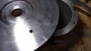 токарный патрон 125 мм меняем на 160 мм. делаем планшайбу на160 мм. Tytan 520 lathe BV20BL.