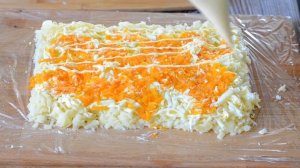 Так МИМОЗУ вы еще не готовили! | Новогодний рецепт салата МИМОЗА в Рулете | Оригинальная подача!