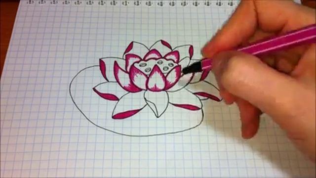 Простые рисунки #314  Как нарисовать Лотос смотреть онлайн