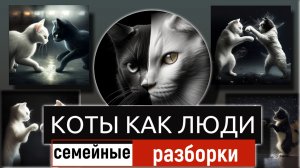 Коты как люди. Семейные разборки.