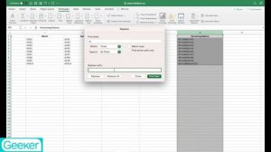 How to change a formula in multiple cells in Excel