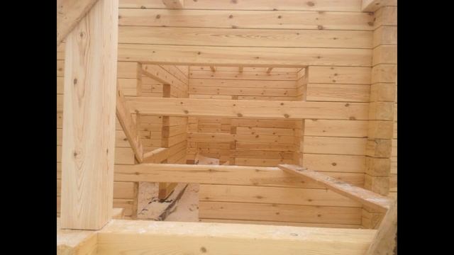 За 2 минуты-дом из бруса 9 на 9 2 этажа с гаражом и террасой
