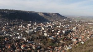 Болгария. Вид на город "Провадия"с горы. Декабрь 2021 г.