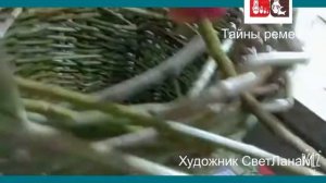 Плетение в три прута, как закончить верх корзины