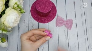 ? шляпка из гллитерного фоамирана!